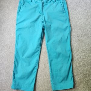 Talbots size 4 turquoise crop pants